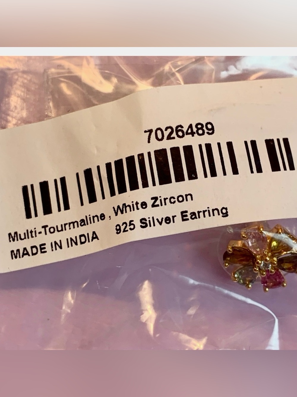 New Genuine colorful tourmaline gold gf earrings studs - Picture 11 of 11